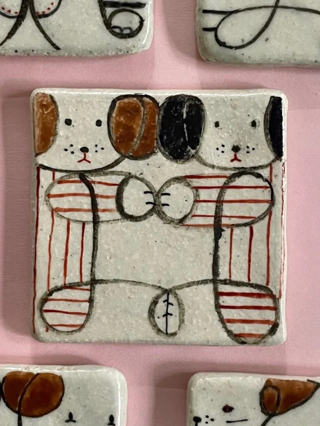 🐶

🆕
いろいろ実に新しい､､､！

土から新しく合わせてしまってたから
無事に出てきてよかった！涙！

#ceramicillustration